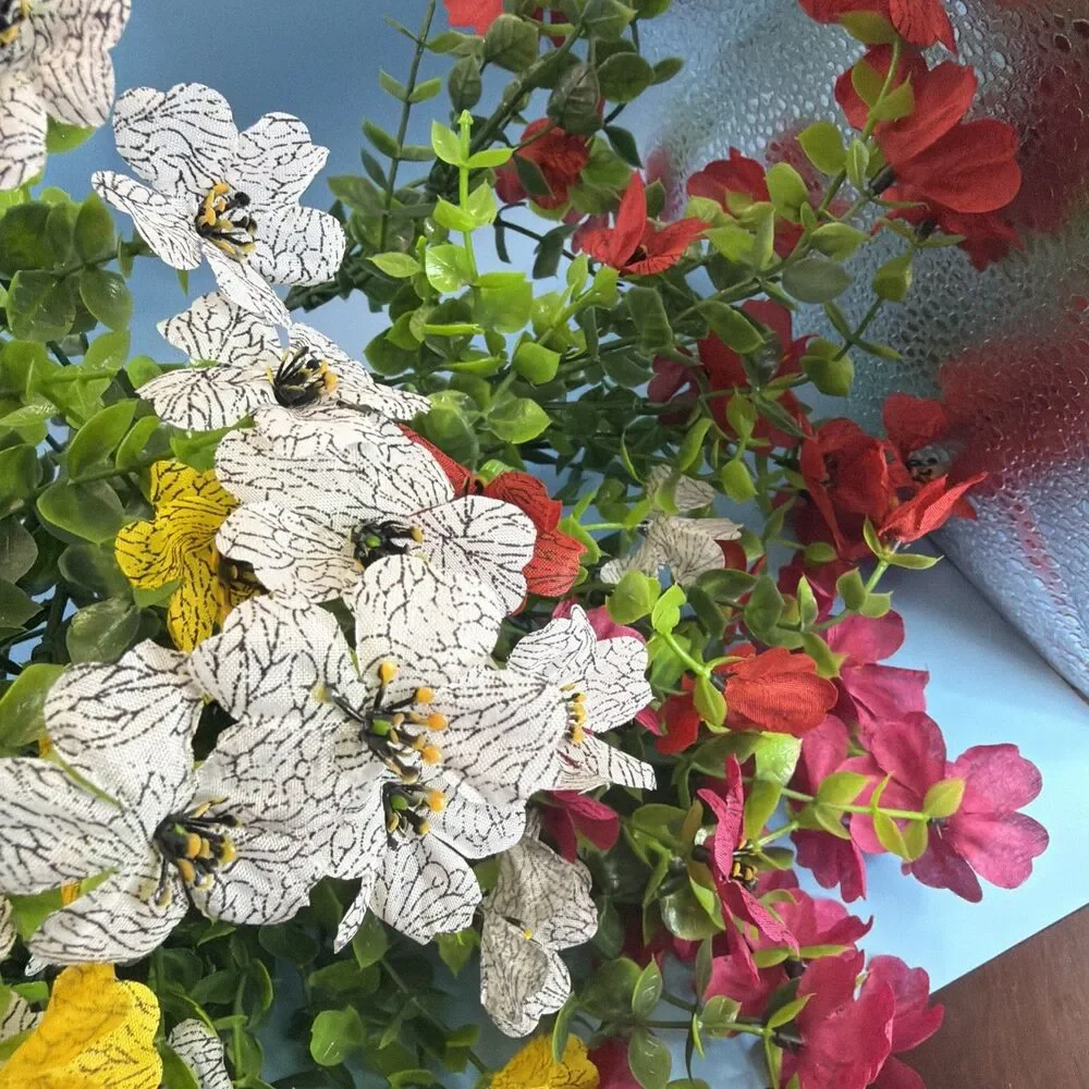 Artificial Flowers for Outdoors UV Resistant Fake Plants 6 Colors Included In $
